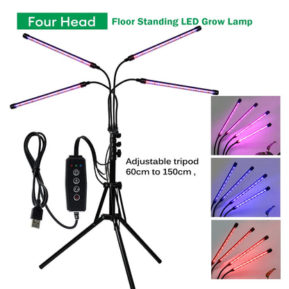 Desktop Clip Full Spectrum LED Grow Lamp 4000K 400Nm 780Nm Timing Three Light Modes Light for Greenhouse Tent Veg Flowers